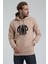 Kapüşonlu Bej Slim Fit Sweatshirt 22FWM64037 3