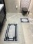 Lateks Taban Su Geçirmez Saçaksız (60x100 - 60X50) Ikili Banyo Paspas Takımı 1