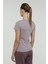 W-CT122 Basıc C Neck T-Sh Pastel Mor Kadın Kısa Kol T-Shirt 2
