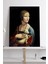 Lady Ermine Kakımlı -Leonardo Da Vinci Sanatsal Kanvas Tablo 1