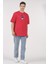 Oversize T-Shirt Cloudy Astronot Kırmızı 1