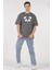 Oversize T-Shirt Panda Antrasit 1