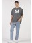 Oversize T-Shirt Panda Antrasit 2