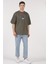 Oversize T-Shirt Cloudy Astronot Haki 3