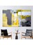 3 Parçalı Kanvas Tablo, Sarı ve Gri Baskı, Çağdaş Kanvas, Modaya Uygun Sanat, Minimal Kanvas, 1