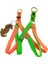 Köpek göğüs tasması minik ırk yumuşak kolon turuncu yeşil çift kat genişlik:1,5cm boyun ölçüsü:22-40cm ayarlamalı dog harness GT3-33 1