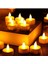Ledli Mum Tealight Işıklı Dumansız Alevli Sarı Pilli LED Mum 3 Adet 1