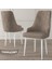 Concept Eta Serisi 80 x 132 cm Açılabilir Mdf Mutfak Masa Takımı Beyaz Mermer Desen Masa 4 Sandalye 4