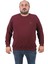 Büyük Beden Sweatshirt Gipeli Casual 22712-BORDO 1
