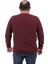 Büyük Beden Sweatshirt Gipeli Casual 22712-BORDO 3