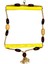Doğal Ahşap Papağan Salıncağı Boncuklu 21 x 36 cm 1