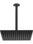 Ankastre Duş Başlığı Kare Slim Metal 40*40 cm Siyah ADS23-S 1