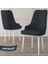 Concept Eta Serisi 80 x 132 cm Açılabilir Mdf Mutfak Masa Takımı Beyaz Mermer Desen Masa 4 Sandalye ve 1 Bench 4
