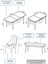 Concept Eta Serisi 80 x 132 cm Açılabilir Mdf Mutfak Masa Takımısiyah Mermer Desen Masa 4 Sandalye ve 1 Bench 5