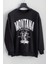 Erkek Siyah "montana" 3 Iplik Şardonlu Pamuklu Oversize Sweatshirt 1