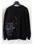 Erkek Siyah 3 Iplik Şardonlu Pamuklu Oversize Sweatshirt 2