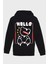 Hello Sirt Baskili Kapüşonlu Üç Iplik Sweatshirt Oversize Hoodie 1