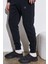 Erkek Regular Fit Normal Kesim %100 Pamuk Siyah Jogger Eşofman Altı 3