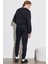 Erkek Regular Fit Normal Kesim %100 Pamuk Siyah Jogger Eşofman Altı 5