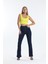 Lacivert Ispanyol Paça Kot Pantolon Flare Jean 1