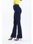 Lacivert Ispanyol Paça Kot Pantolon Flare Jean 2