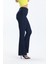 Lacivert Ispanyol Paça Kot Pantolon Flare Jean 3