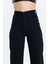 Siyah Bol Paça Salaş Kot Pantolon Flare Jean 4