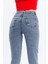 Füme Mom Jean Likralı Kot Pantolon 3