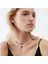 Beyaz Plastik Inci Görünümlü 40 cm Choker Kolye Takı Aksesuar 2