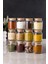 12'li Set Bambu Kapaklı Cam Kavanoz & Baharat Takımı & Baharatlık 250 ml 5