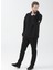 Kapüşon Yaka Baskılı Siyah Erkek Sweatshirt E-Solı 3
