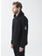 Kapüşon Yaka Baskılı Siyah Erkek Sweatshirt E-Solı 5