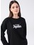 Baskılı Siyah Kadın Sweatshirt 22K0577K1 1