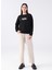 Baskılı Siyah Kadın Sweatshirt 22K0577K1 2