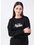 Baskılı Siyah Kadın Sweatshirt 22K0577K1 3