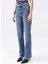 Yüksek Bel Düz Paça Düz Kadın Denim Pantolon 231 Lcf 121023 Kelly Rosada Blue Mı 3