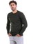 Erkek Haki Regular Fit Yünlü Düz Bisiklet Yaka Triko Kazak 4