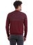 Erkek Bordo Regular Fit Yünlü Desenli Bisiklet Yaka Triko Kazak 5