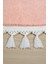 Yuvarlak Comfort Puffy Ponpon Saçaklı Peluş Halı Pembe 2