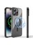 Iphone Apple 14 Pro Max Uyumlu 6.7inç Kılıf Magsafe Halkalı Gbox Kamera Lens Korumalı Parlak Şeffaf Silikon Derin Mor Magnetik Wireless Şarj Özellikli Parlak Mor Kenarlı 5