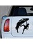 Dağa Tırmanmaya Çalışan Dağcı Etiket Sticker Yapıştırma 35 cm - Siyah 1