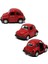 1967 Volkswagen Beetle Çek Bırak Metal Oyuncak Araba 9 cm Kırmızı 1