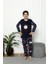 Erkek Çocuk 4235 Basketball Desenli Polar Pijama Takım Lacivert 1