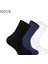 Nova Socks Kadın 3'lü Bambu Lastiksiz Sıkmayan ik Bilek Çorap /  Çorabı 3