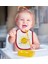 Kids Kişiye Özel Smile More Tasarımlı Kırmızı Bebek Mama Önlüğü-1 2