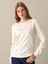 Kadın Ekru Regular Fit Basic Kazak 1