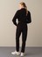 Kadın Siyah Regular Fit Sweat Pantolon 4