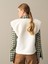 Kadın Beyaz Oversize Kuzu Yelek 4