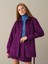 Kadın Mor Süet Görünümlü Gömlek Ceket 1