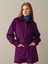 Kadın Mor Süet Görünümlü Gömlek Ceket 3